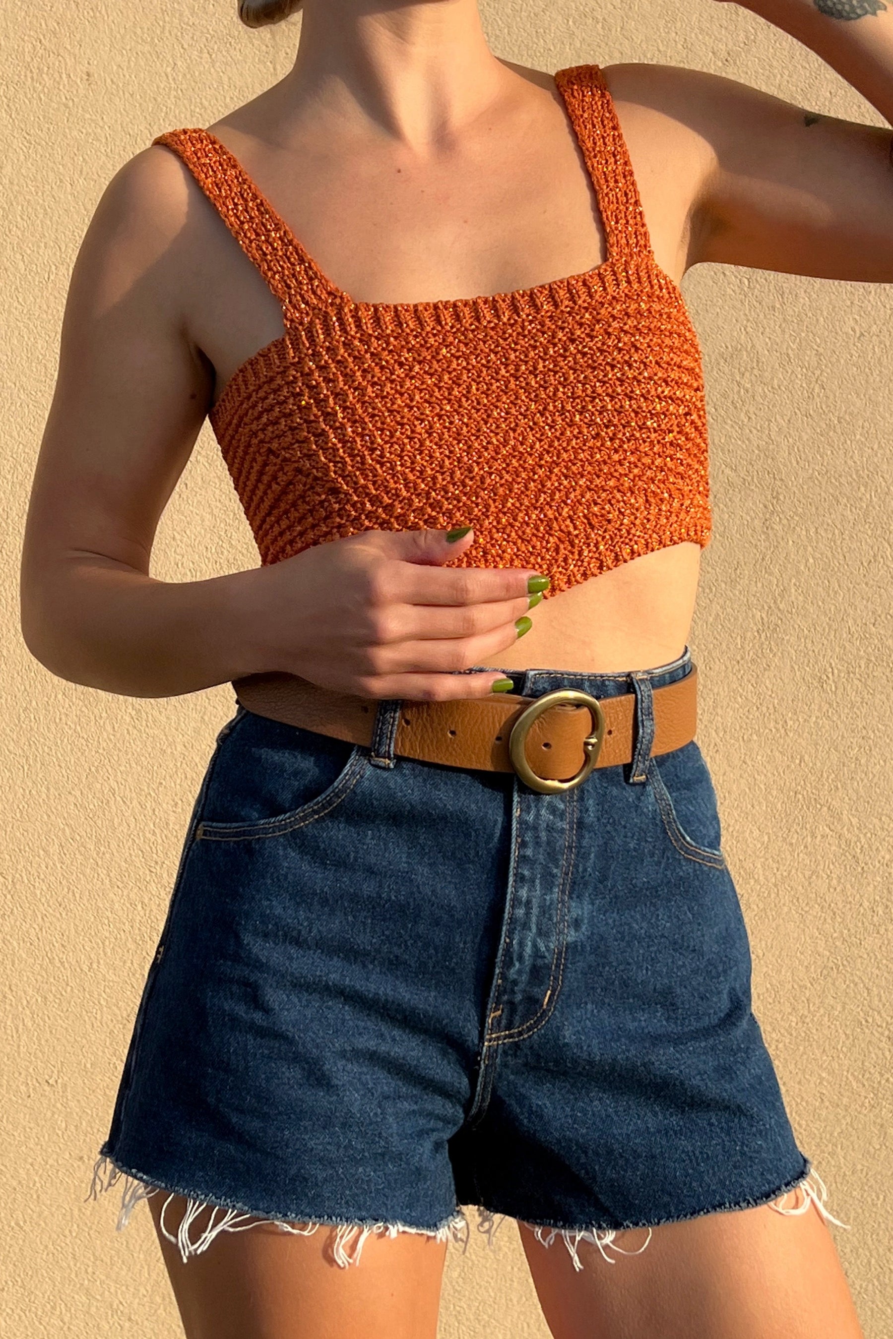 Orange Noe Knit Corset