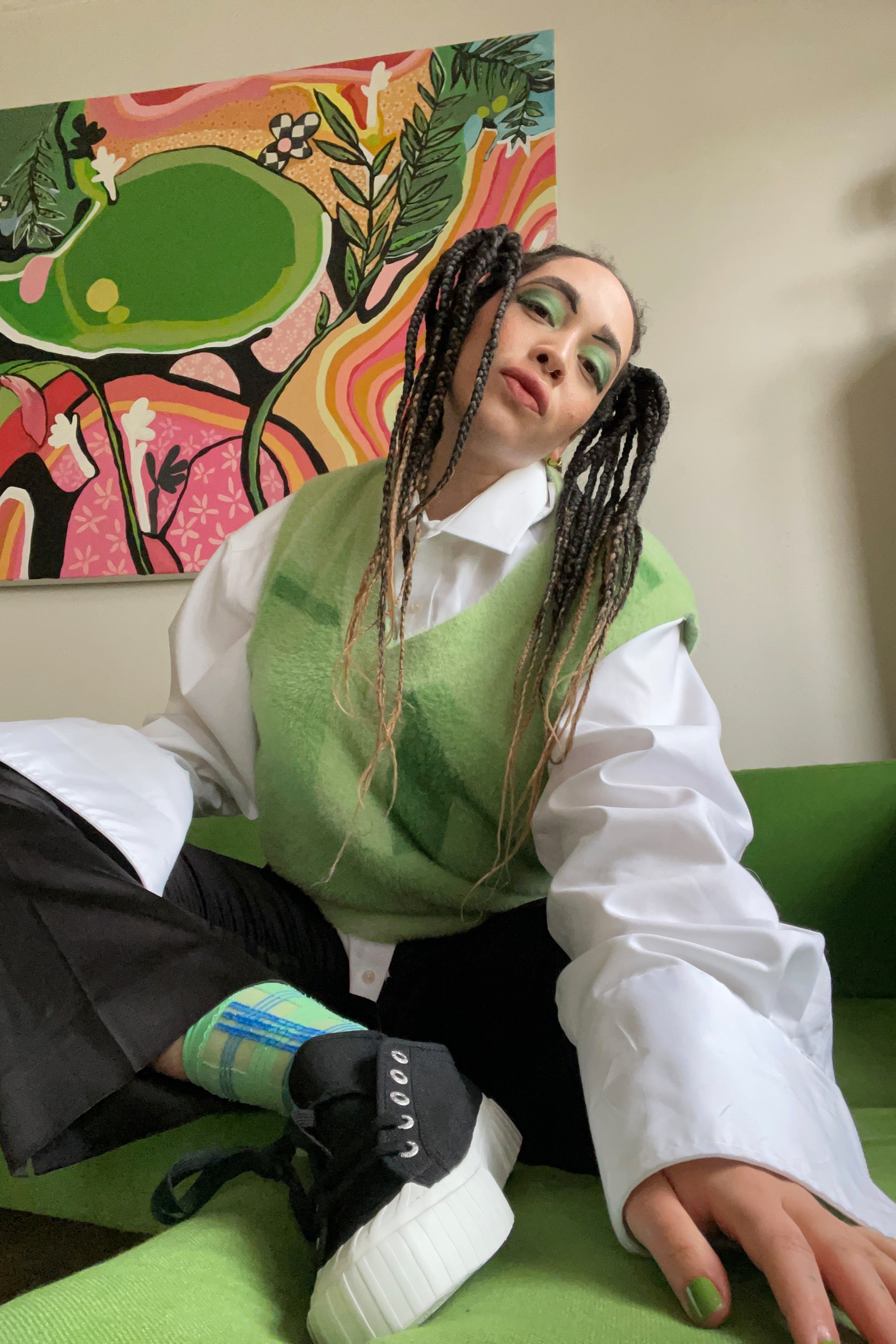 Palm Green Suburban Sweater