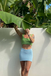 Baby Blue Mini Skirt