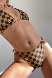 Brown Check Super High Brief