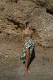 Moss Stroke Wrap Skirt