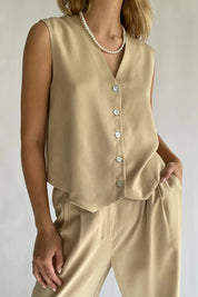 Oat Oversized Vest