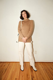 Camel Clarkson Rib Top