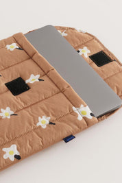 Painted Daisy Puffy Laptop Sleeve