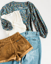 Tan Cord Dusters Shorts