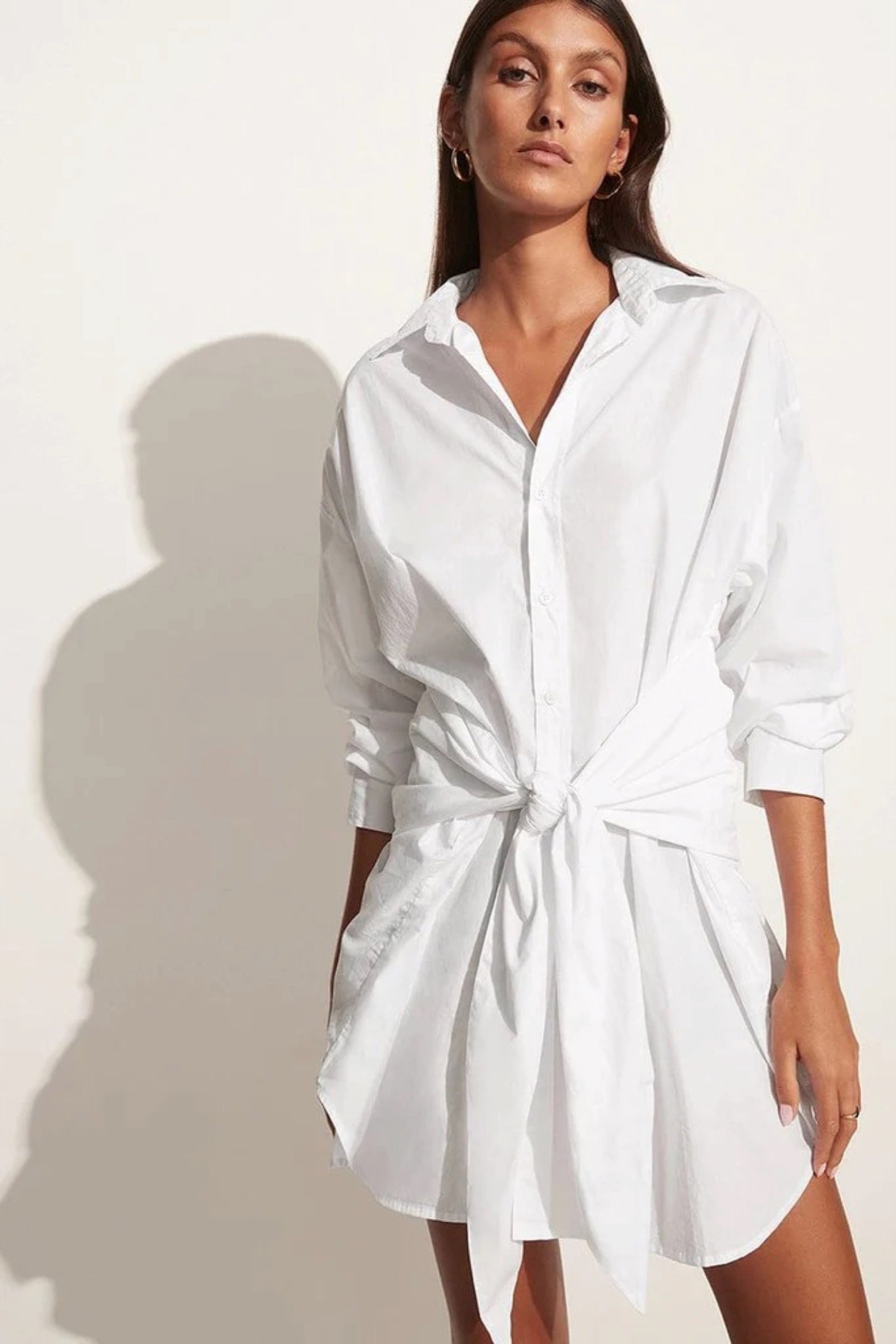 White Norah Shirt Dress