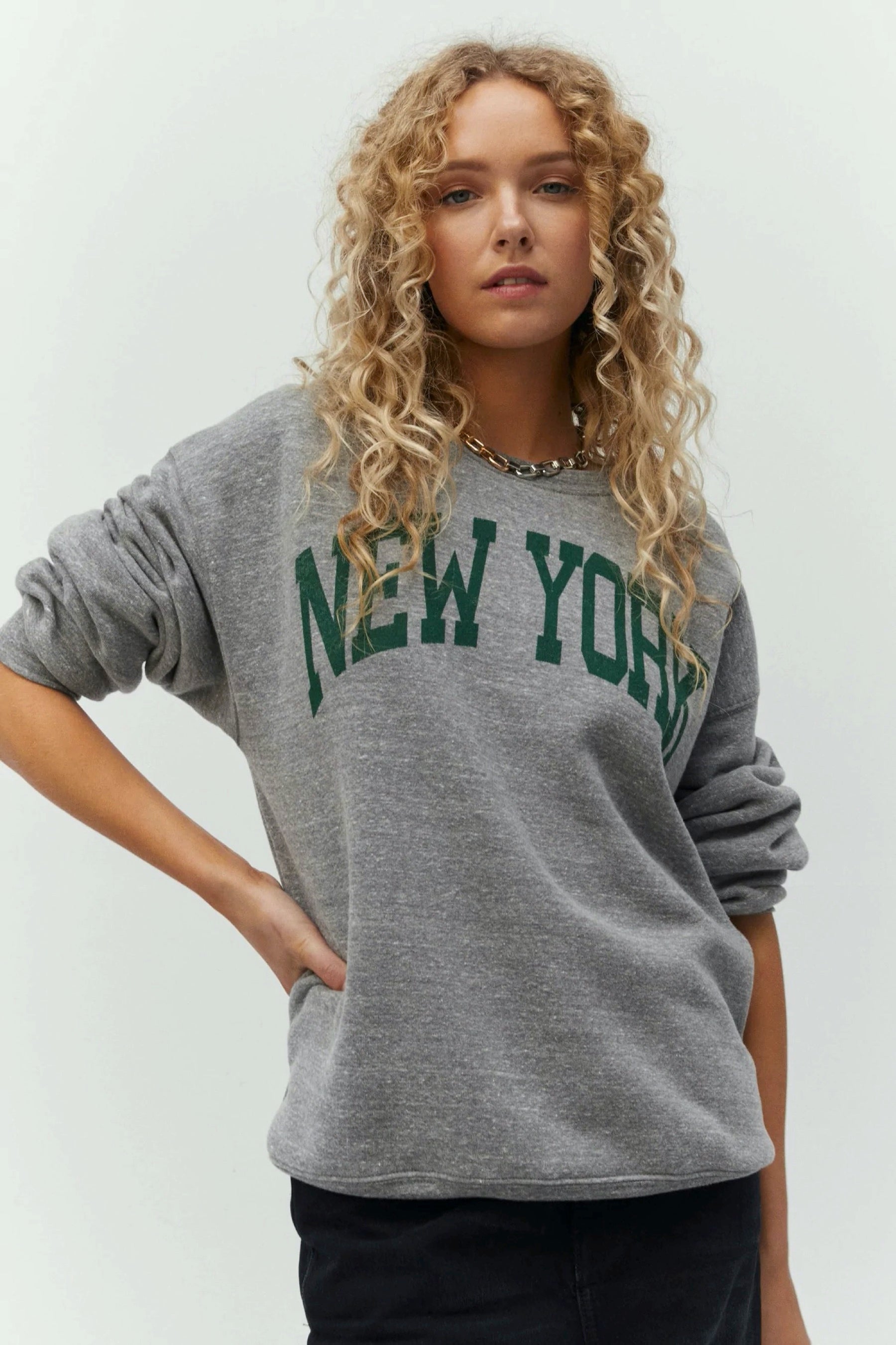 Heather Grey New York BF Crew