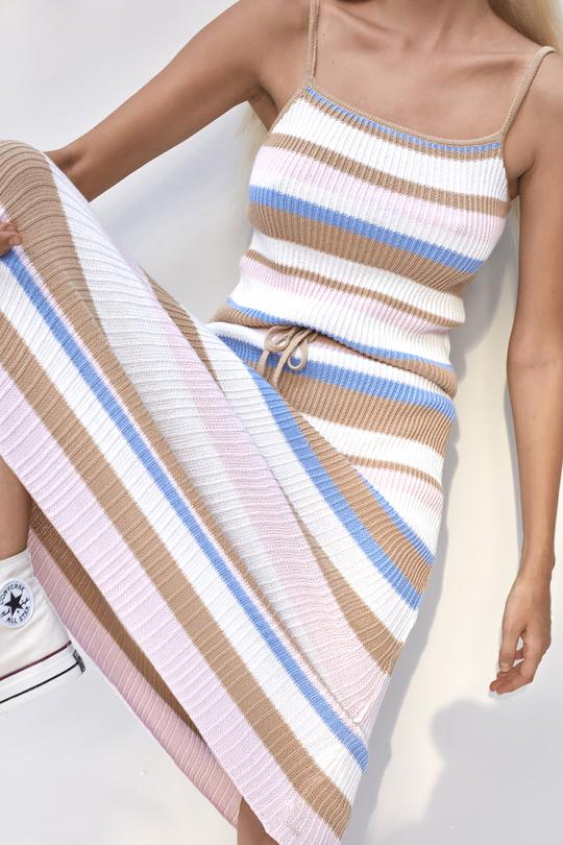 Sky Boxy Stripe Riya Top