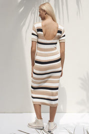 Boxy Stripe Black Mavis Dress