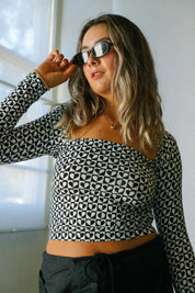Black Hearts Lua Top