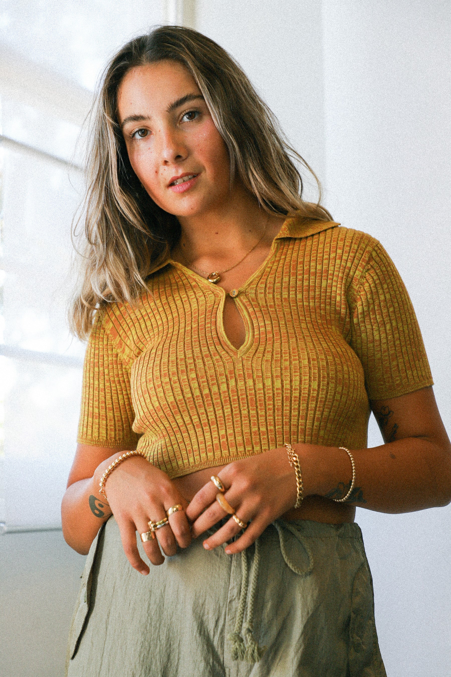 Spacedye Keyhole Polo