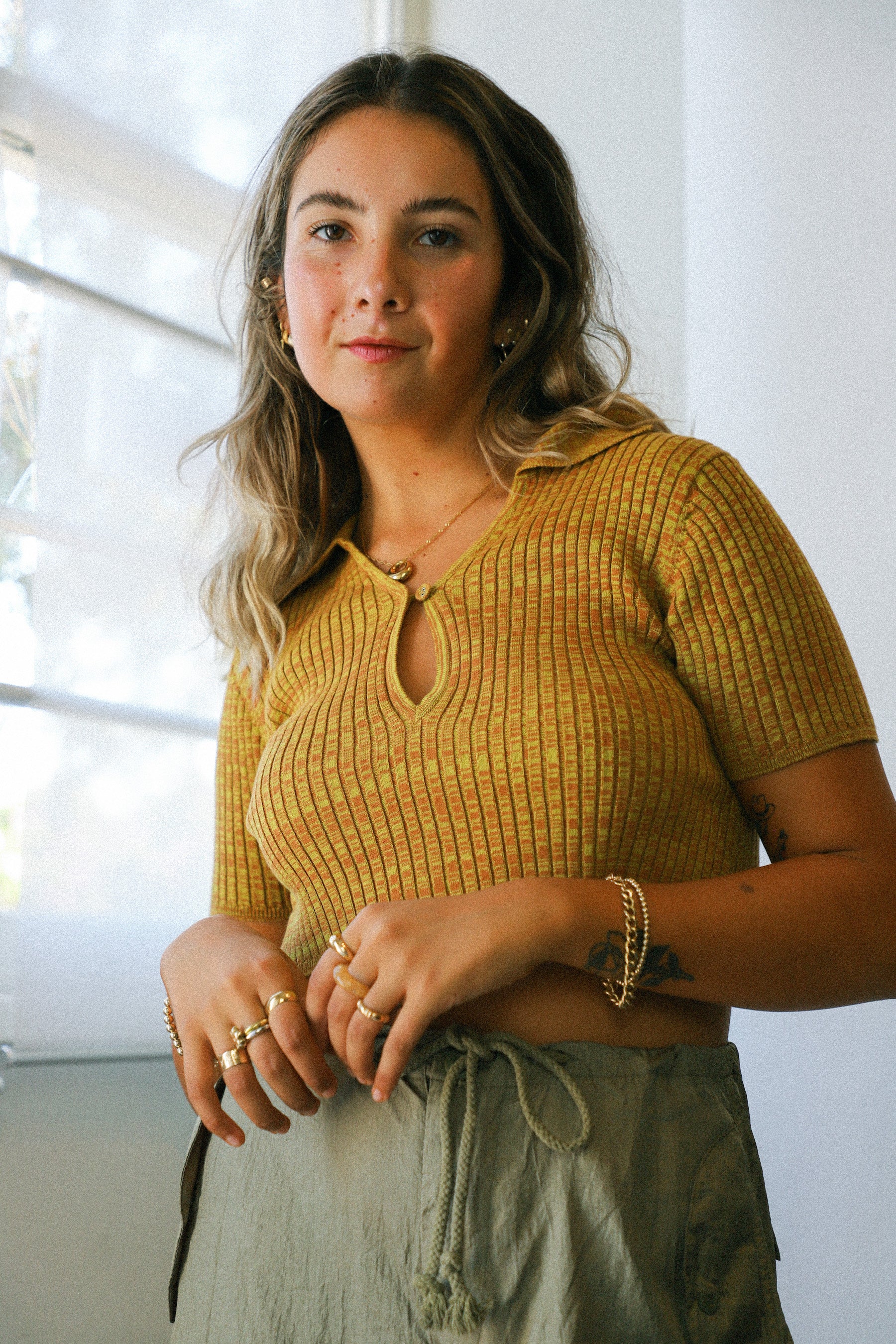 Spacedye Keyhole Polo