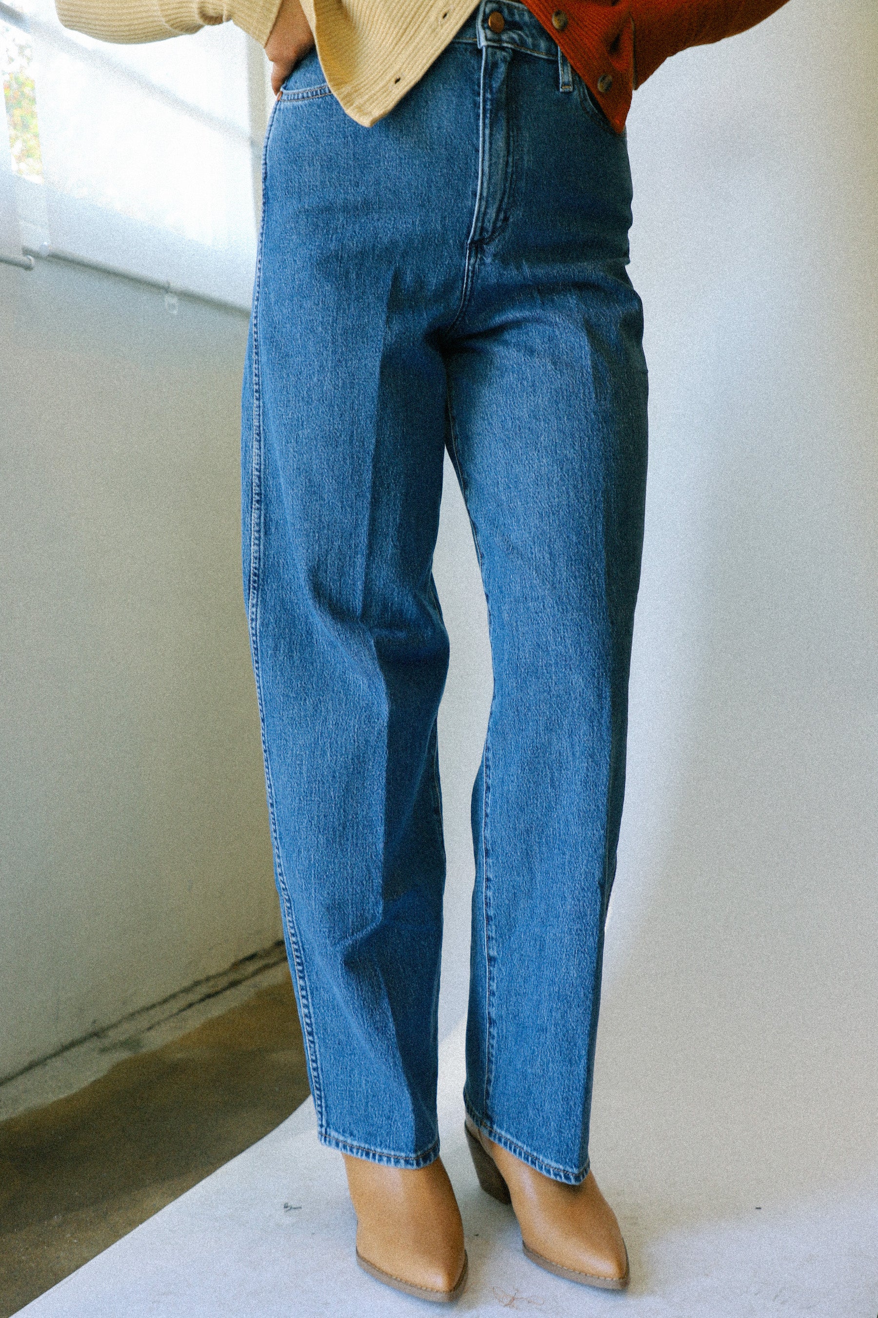 Winter Hue High Rise Barrel Jean