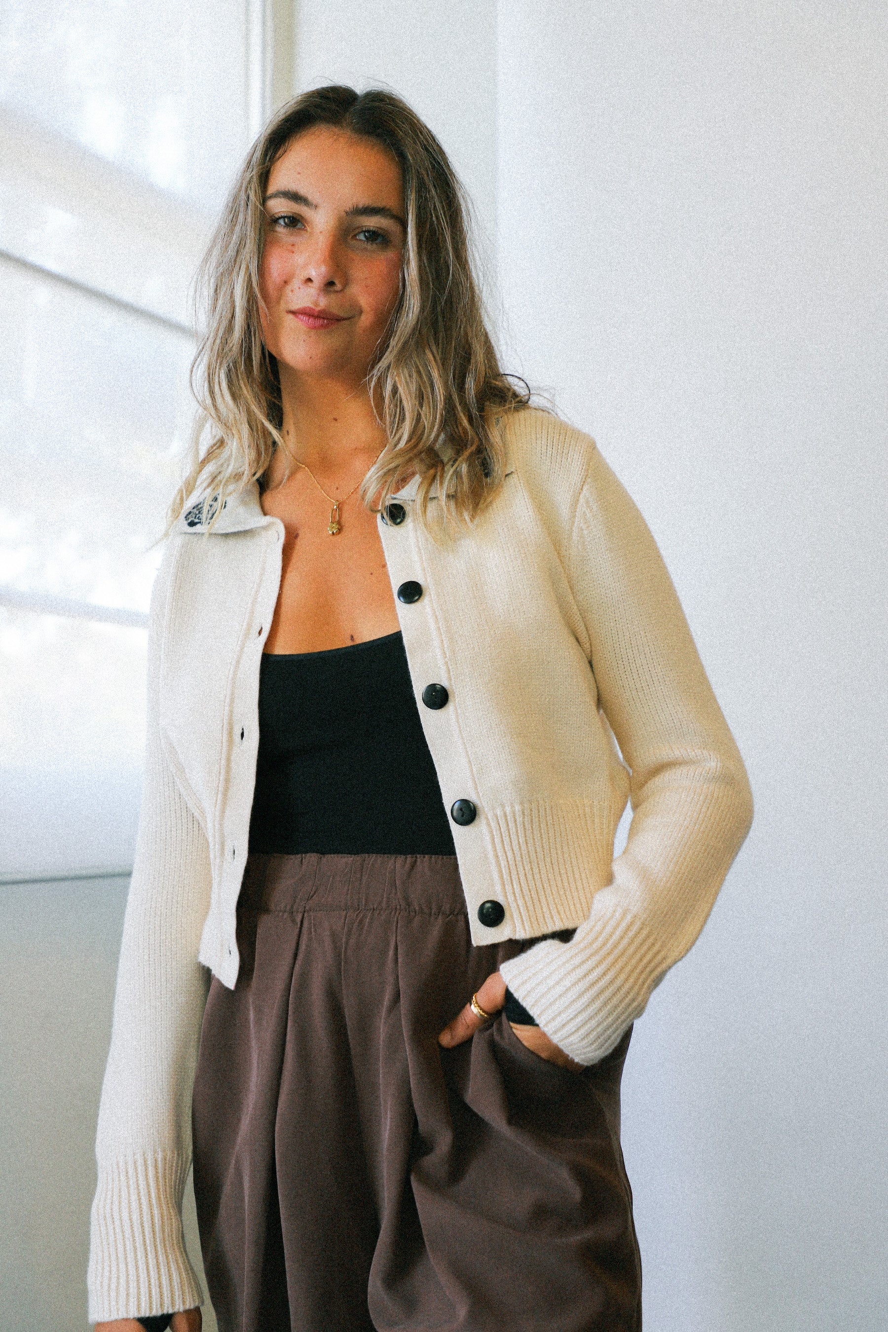 Ivory Battenberg Cardigan