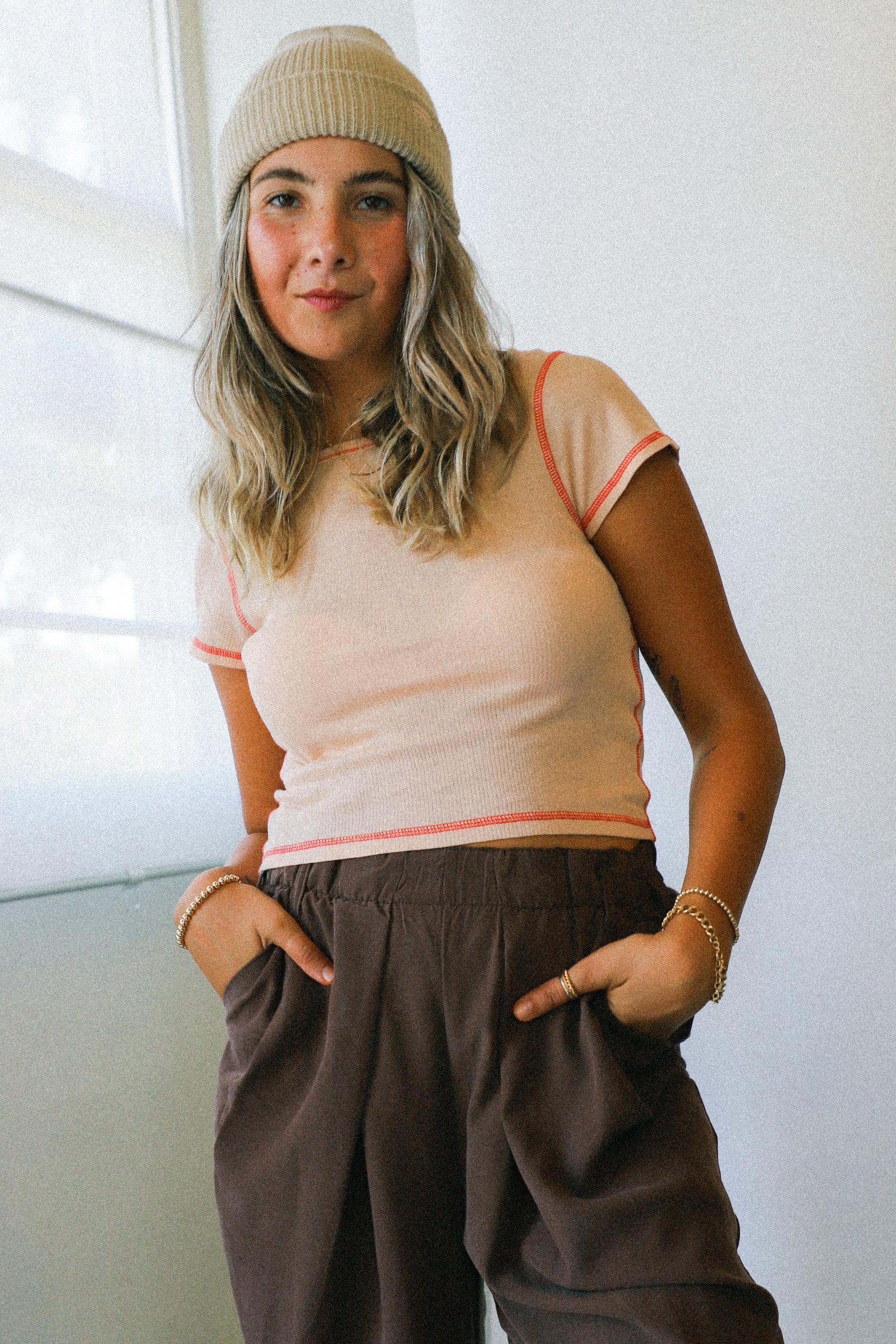 Apricot Inverse Micro Tee