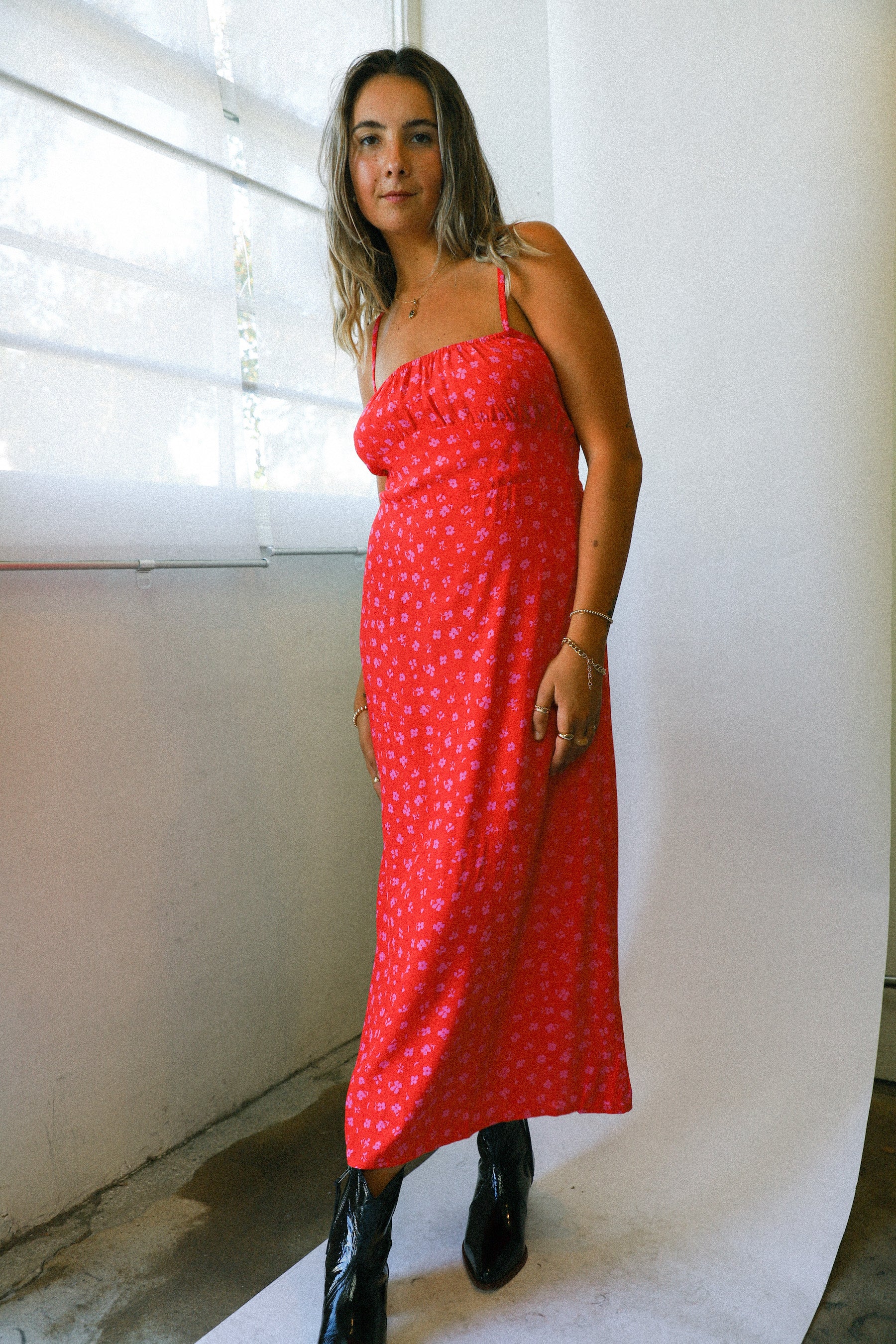 Sunset Floral Carioca Midi Dress