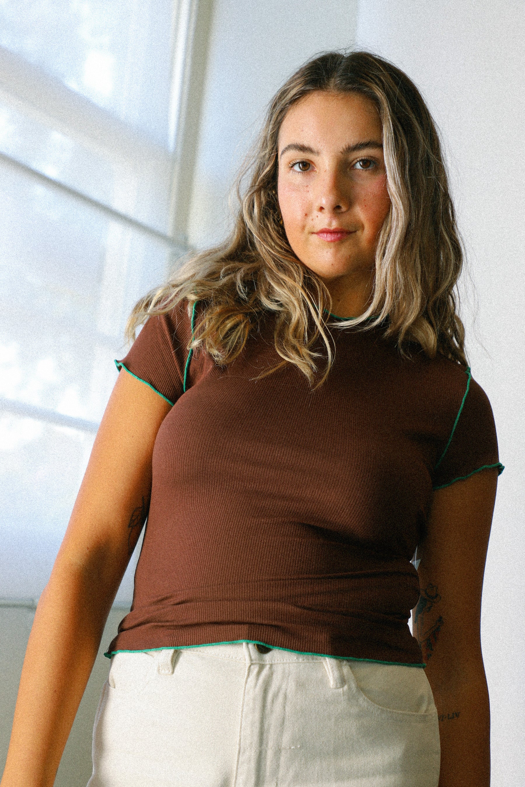 Brown + Green Ellen Tee