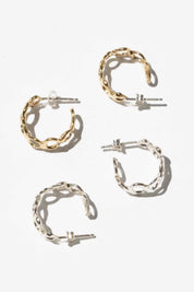 Gold Current Hoops