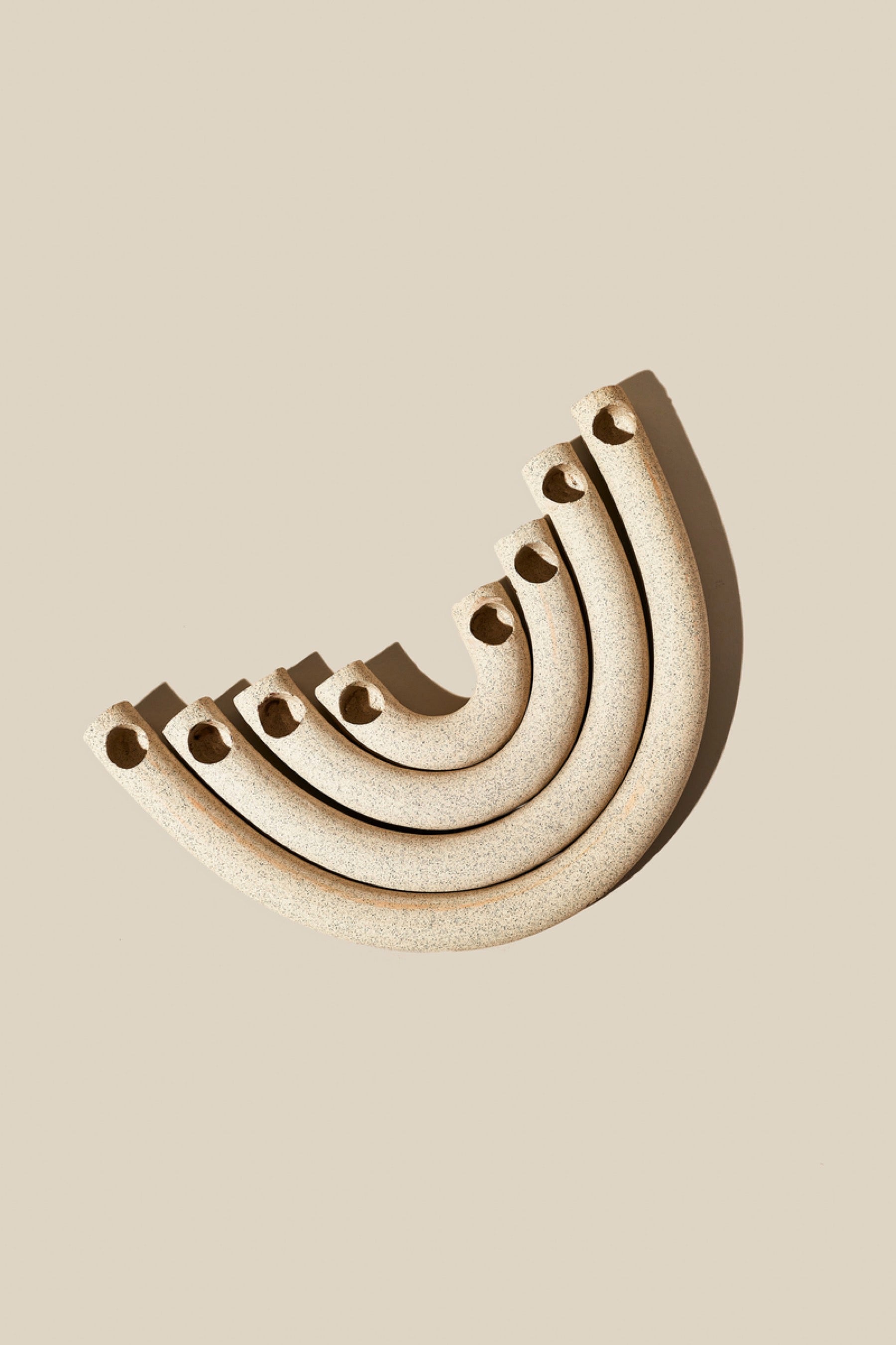 Speckled Arc Candleholders