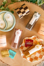 Terracotta Checkered Wavy Plate