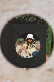 Beige Terry Wave Bucket Hat