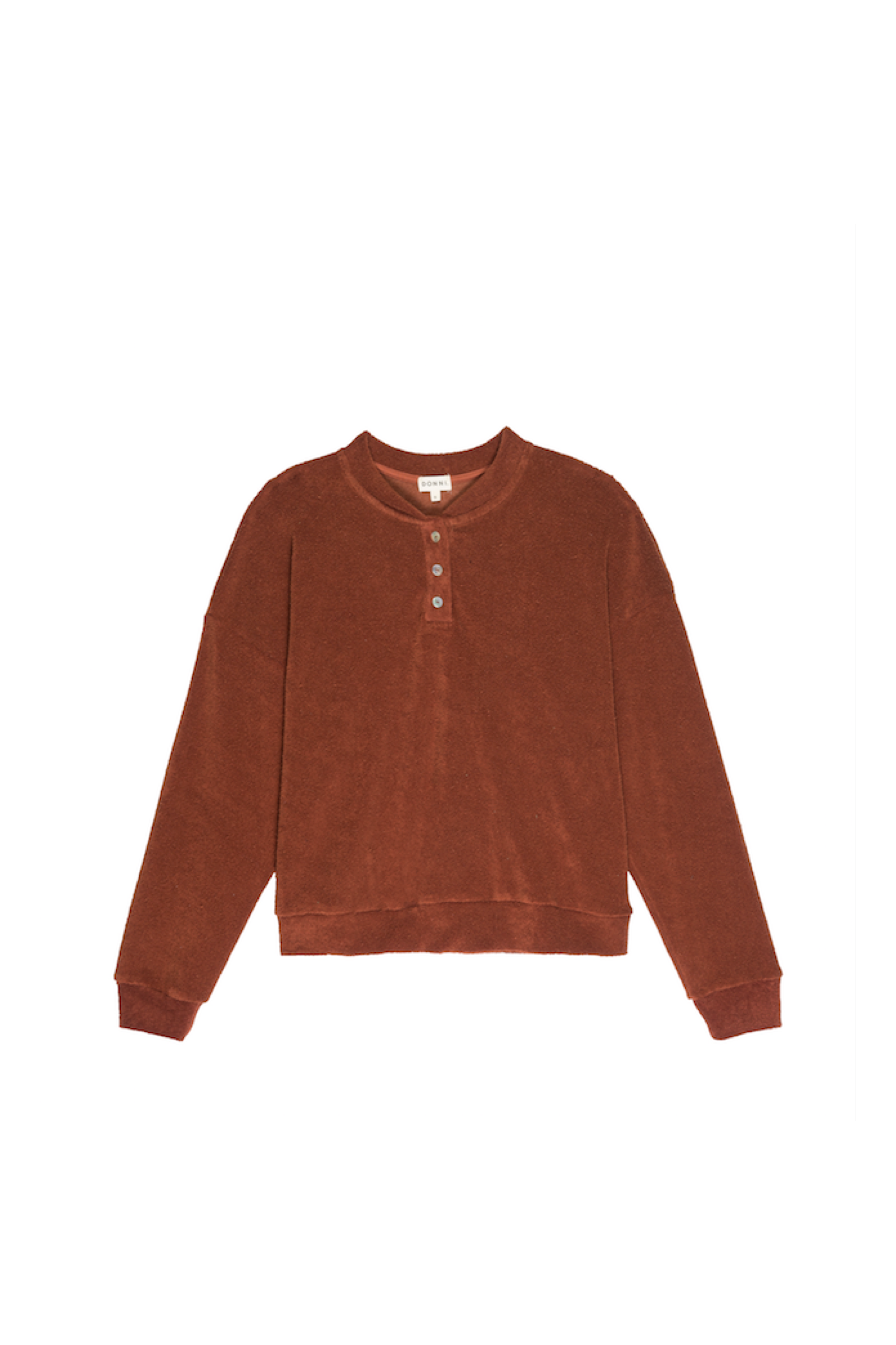 Cinnamon Terry Henley Sweatshirt