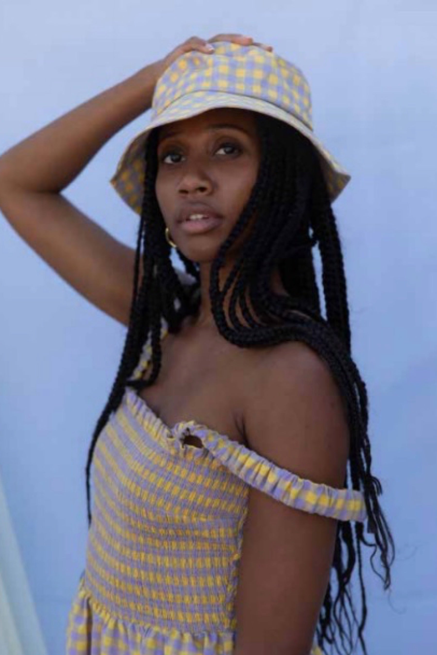 Checkered Kasi Bucket Hat