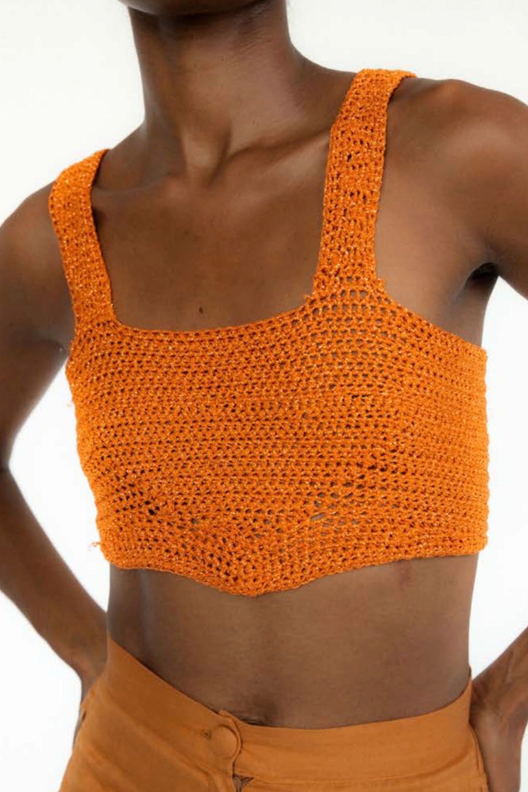 Orange Noe Knit Corset