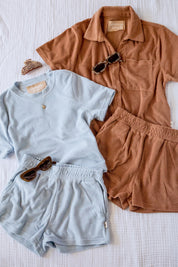 Latte Terry Shirt Set