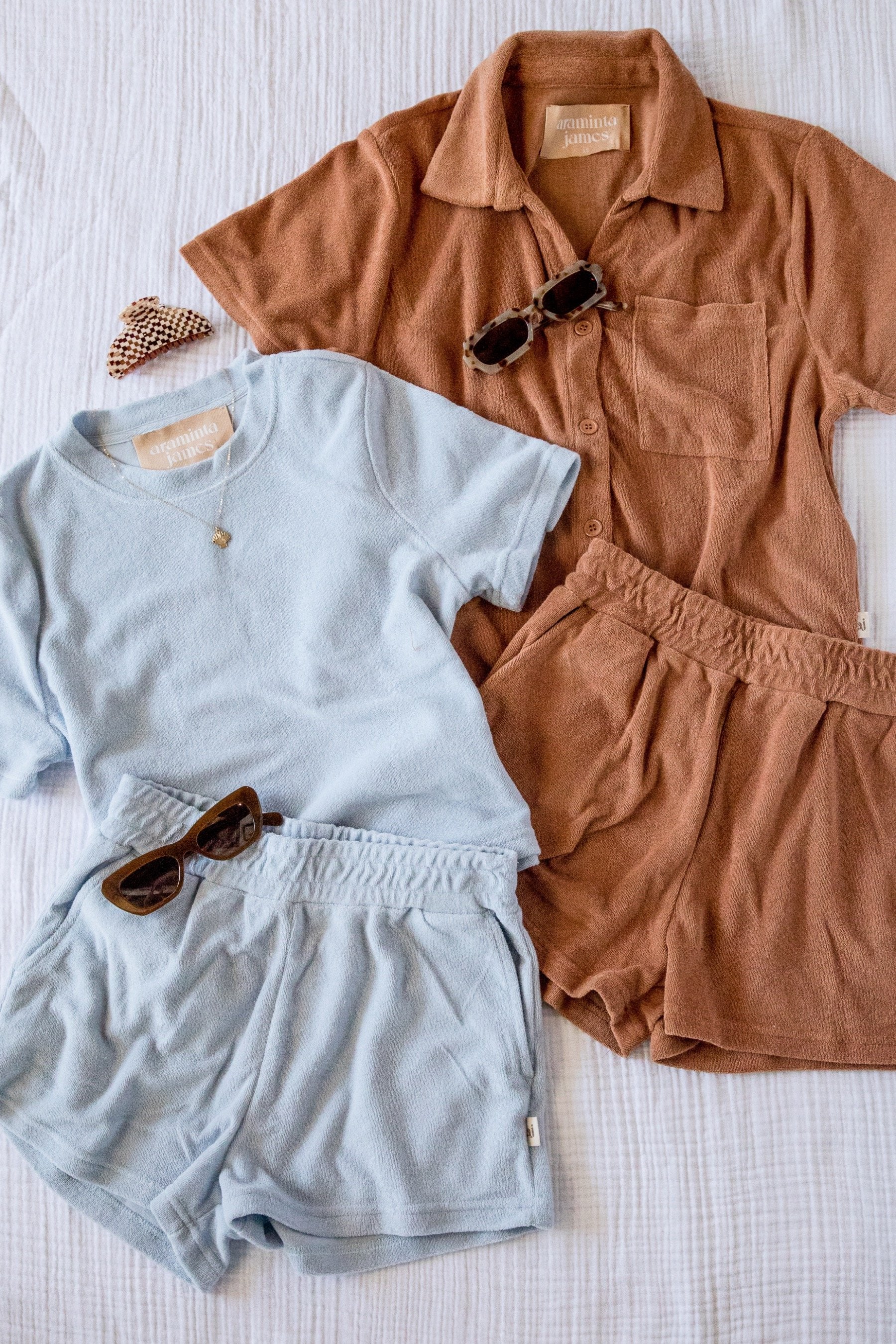 Latte Terry Shirt Set