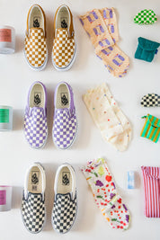 Golden Checkerboard Slip-On