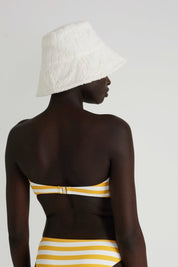 Vintage White Stripe Gael Bucket