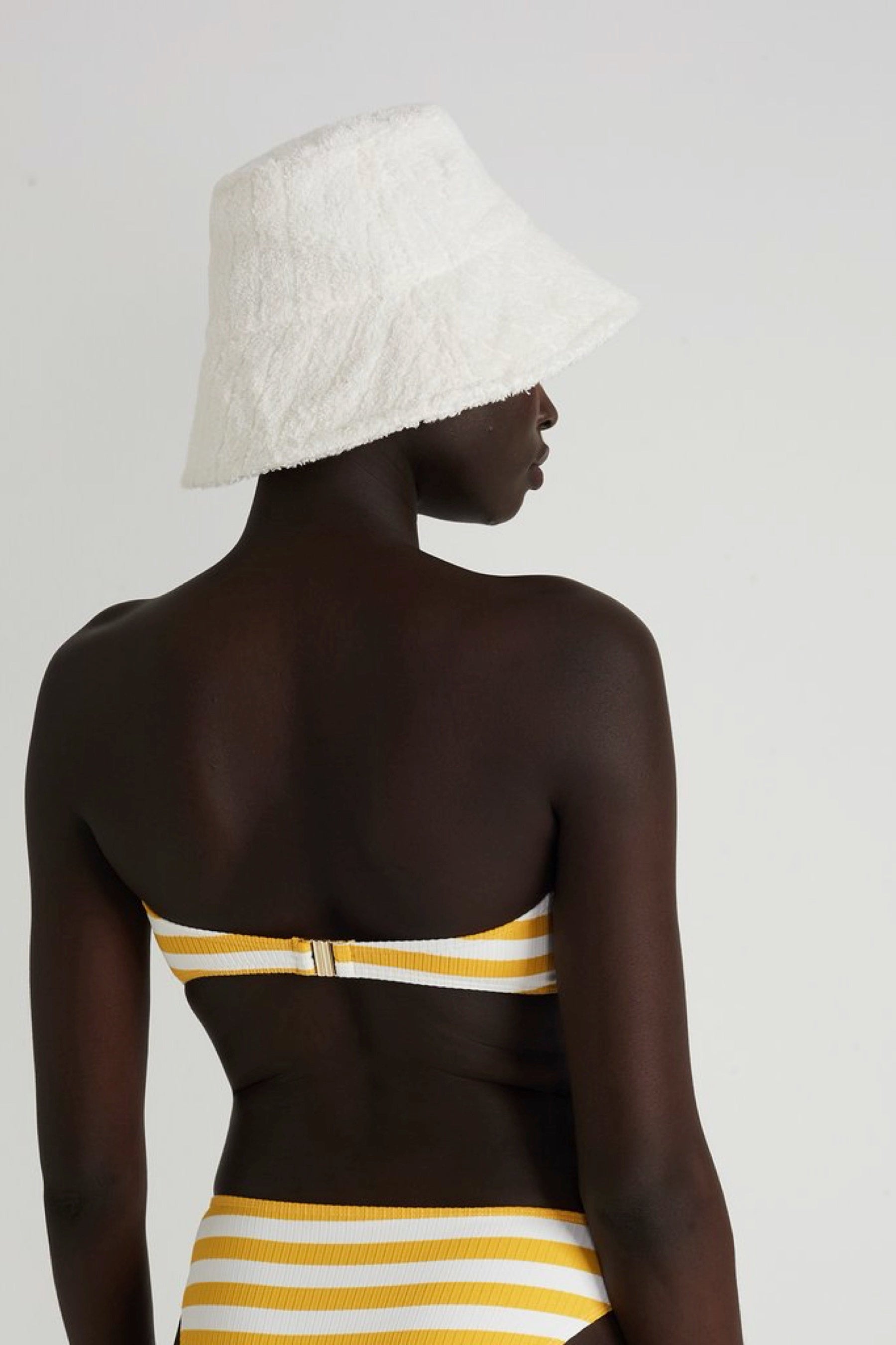 Vintage White Stripe Gael Bucket