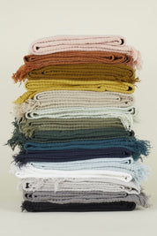 Flax Simple Linen Throw