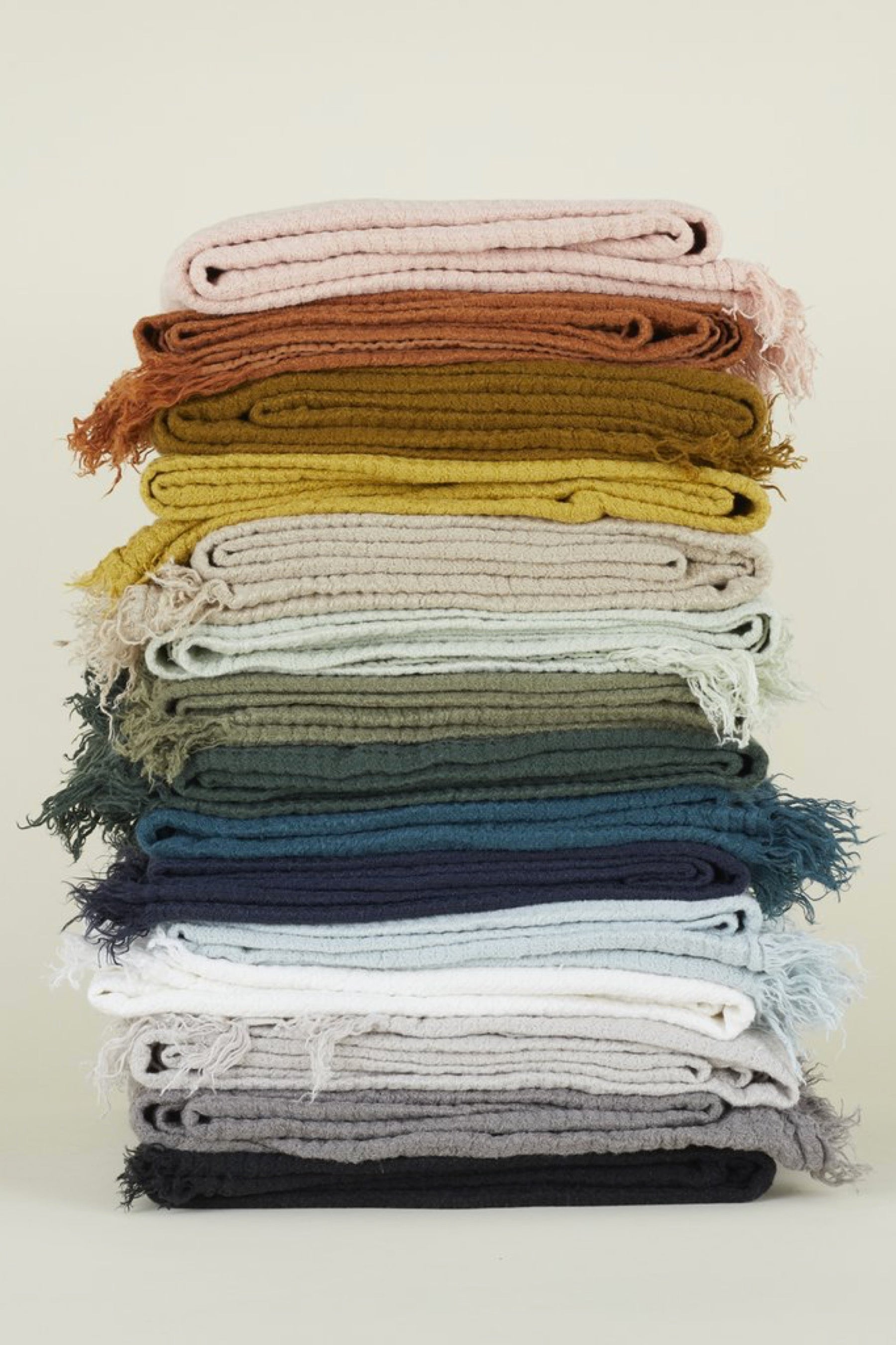Flax Simple Linen Throw