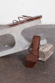 Antique Tan Croc Jackie Flats