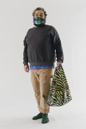 Olive Zebra Baggu
