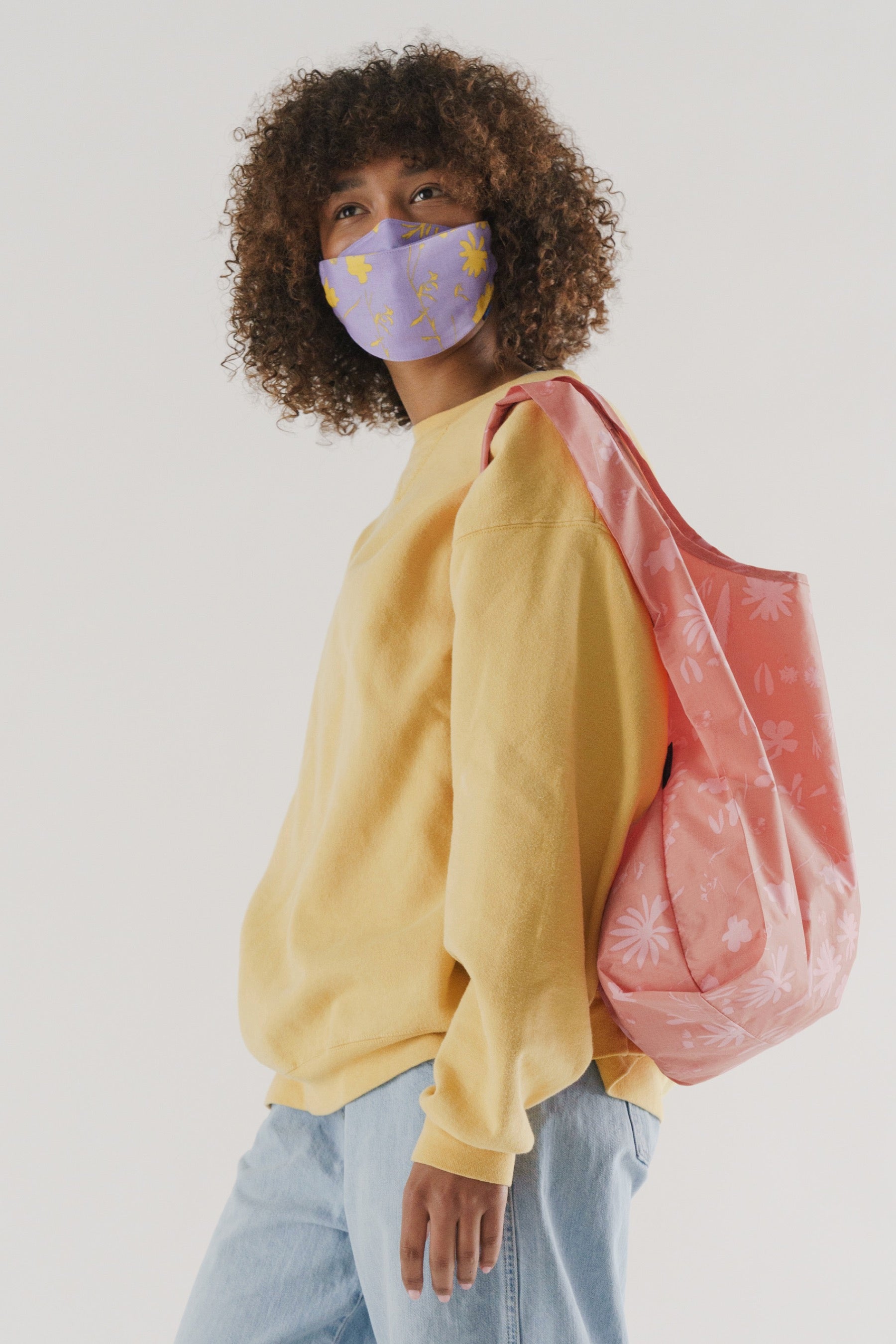 Pink Floral Sun Print Baggu