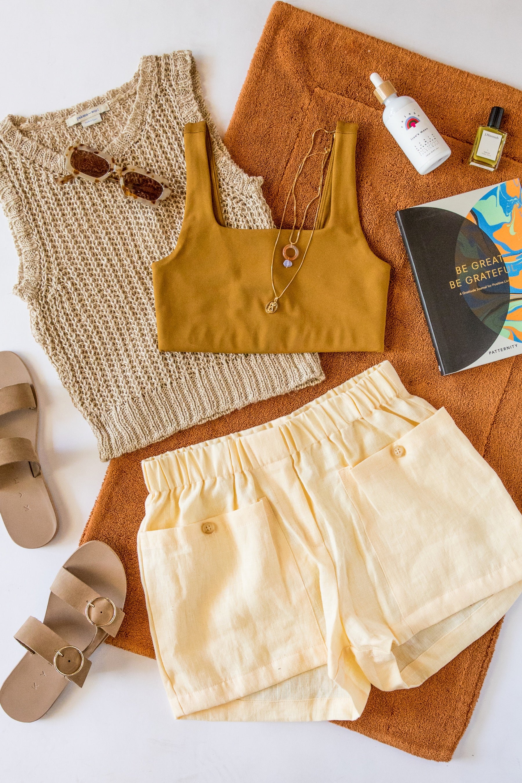 Creme Linen Boxer Shorts