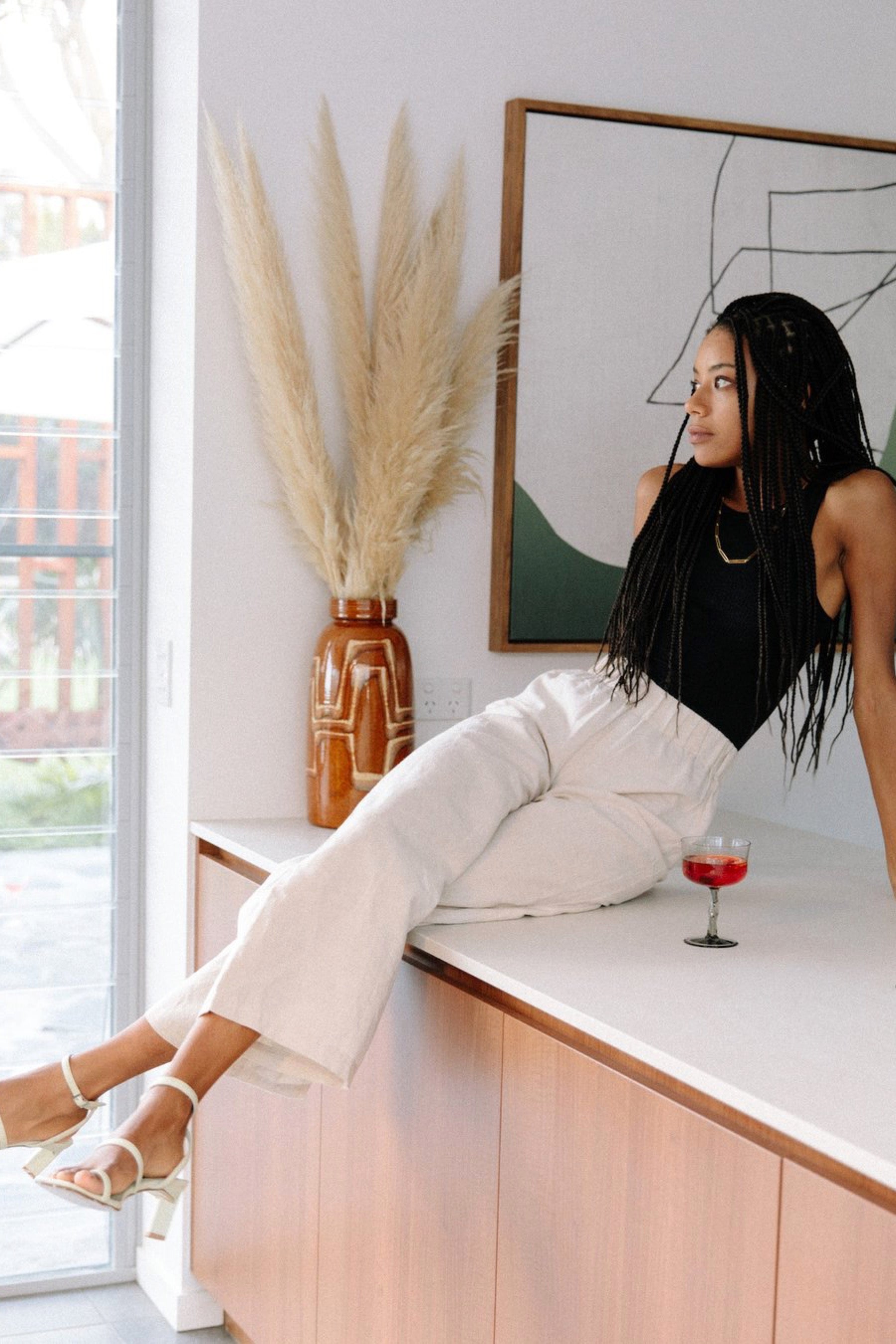 Sand Linen Pant