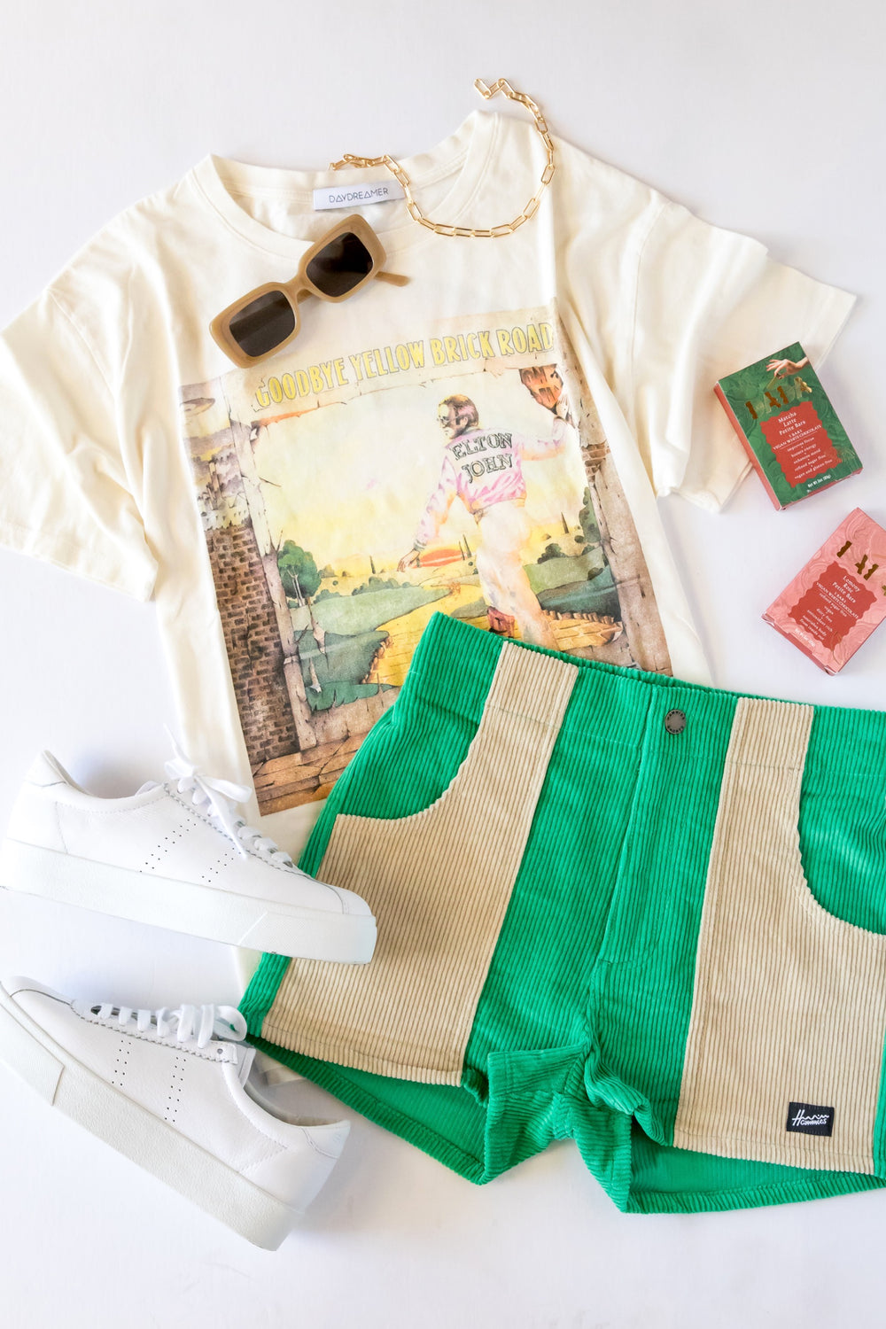 Green + Sand Hammies Shorts