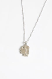 Silver Paloma Charm Necklace