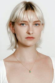 Gold + Emerald Nina Necklace