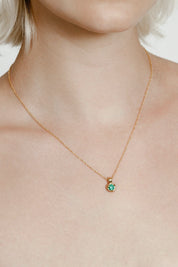 Gold + Emerald Nina Necklace