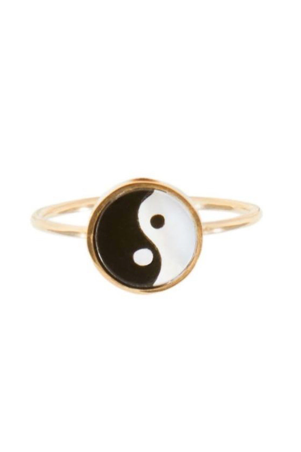 Gold Mini Yin Yang Ring