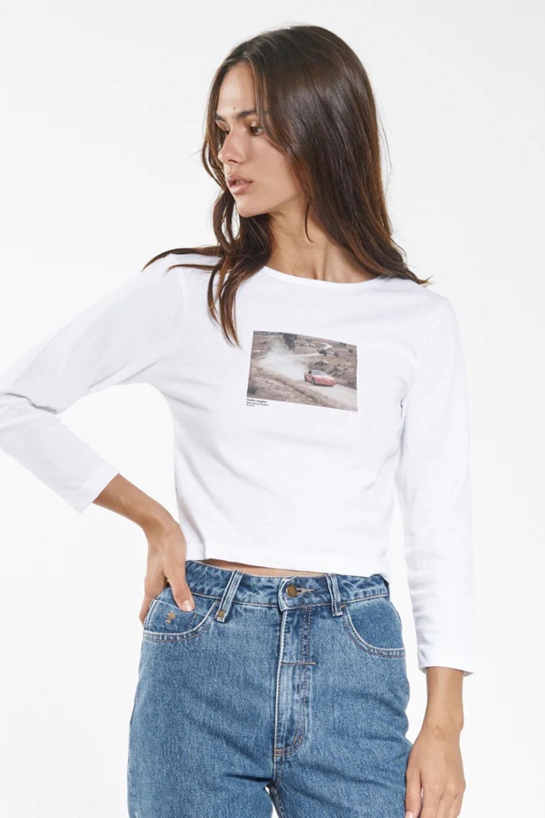 Red Corvette L/S Mini Tee