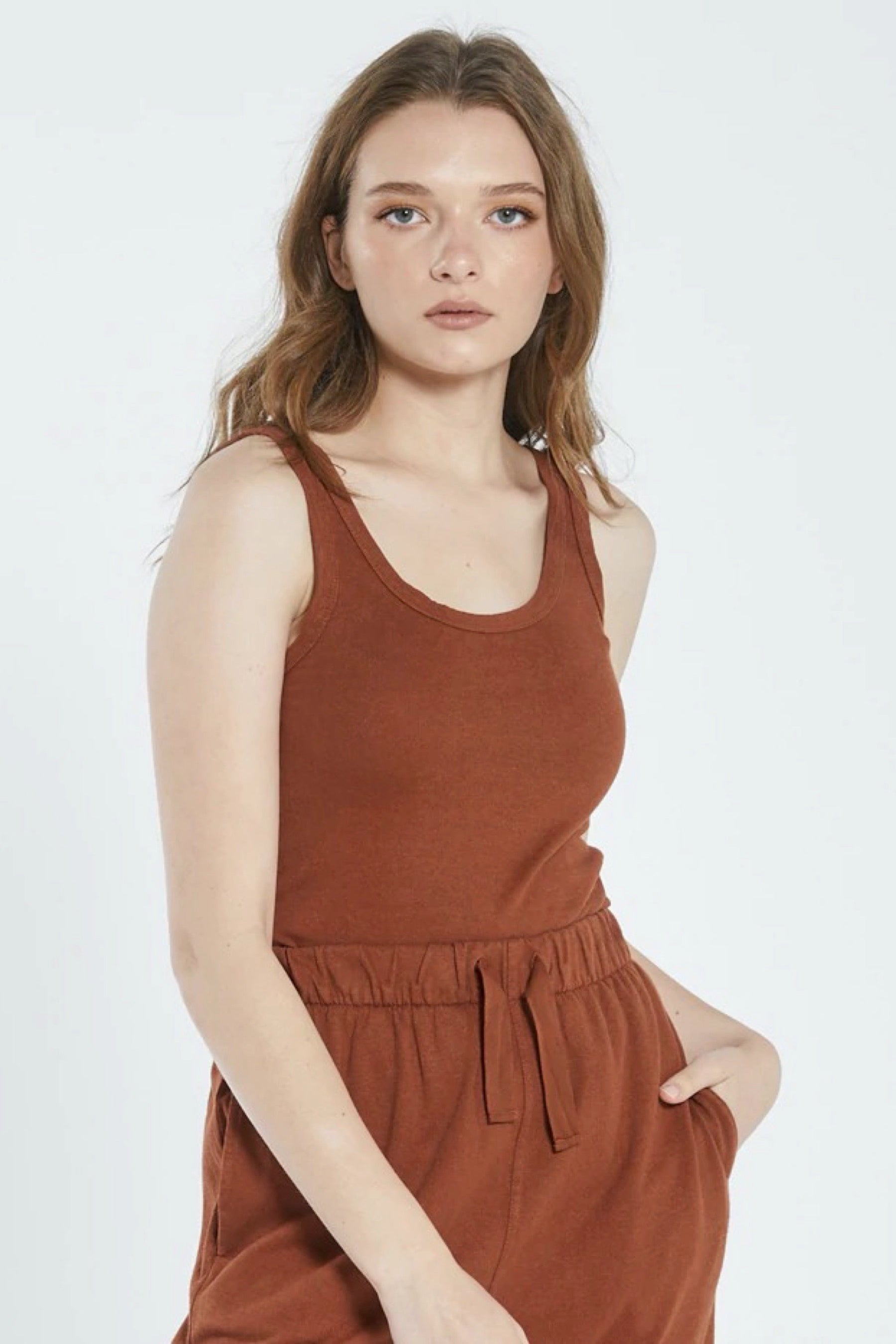 Coffee Hemp Retro Tank