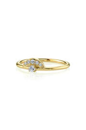 White Diamond Cleo Arch Ring