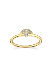 White Diamond Cleo Arch Ring