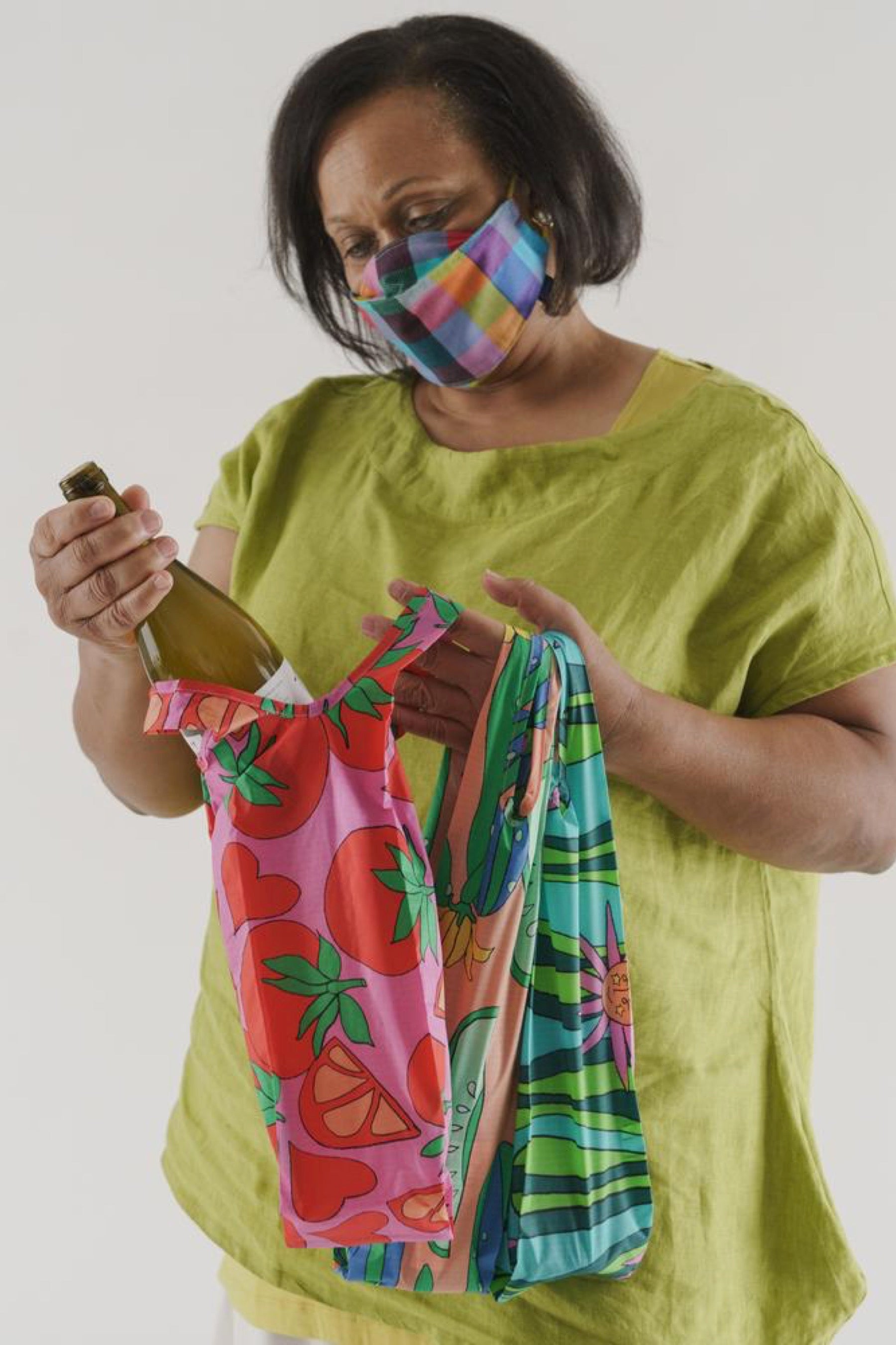 Summer Veggies Wine Baggu Set